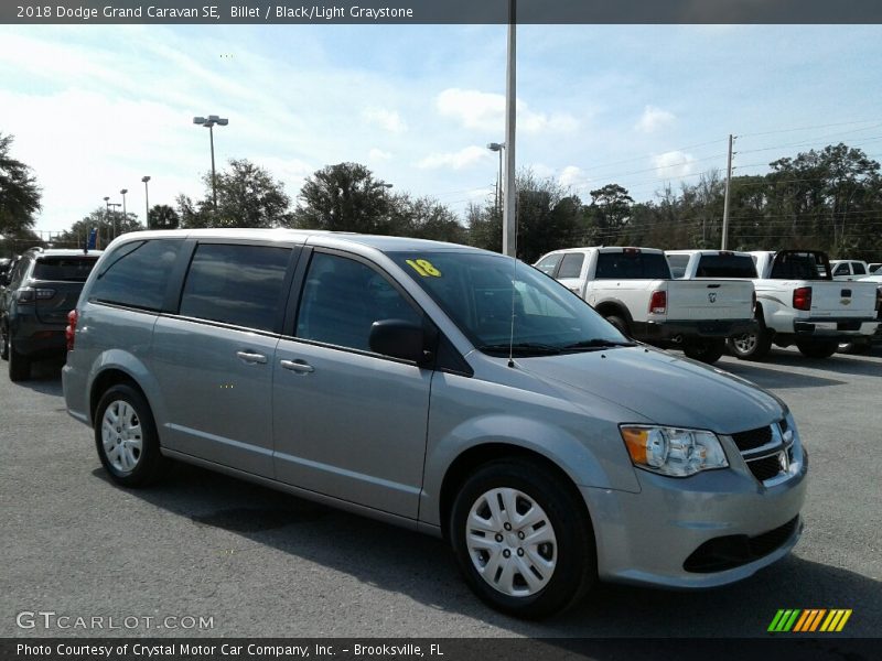 Billet / Black/Light Graystone 2018 Dodge Grand Caravan SE