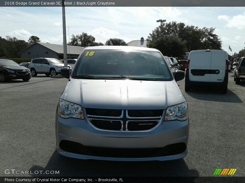 Billet / Black/Light Graystone 2018 Dodge Grand Caravan SE