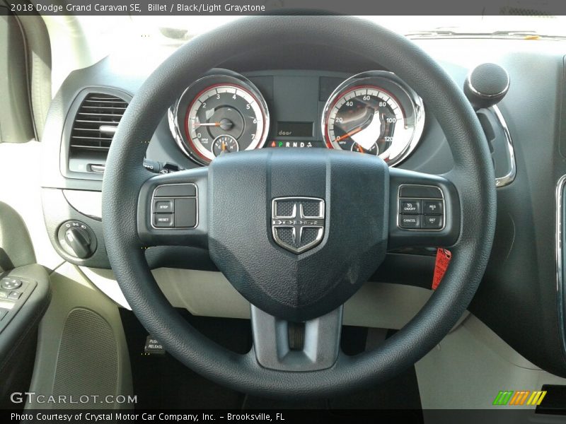 Billet / Black/Light Graystone 2018 Dodge Grand Caravan SE