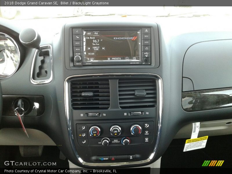 Billet / Black/Light Graystone 2018 Dodge Grand Caravan SE