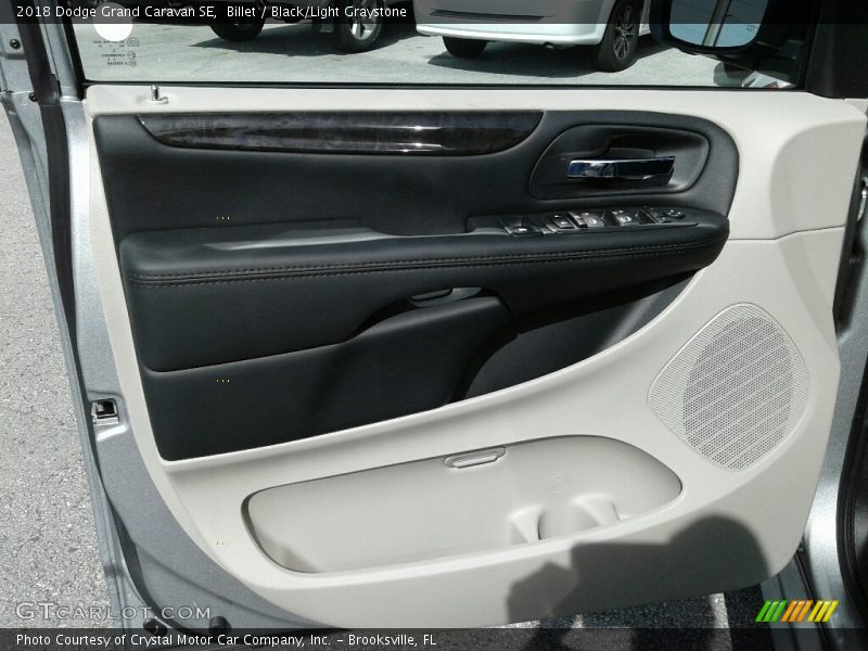 Billet / Black/Light Graystone 2018 Dodge Grand Caravan SE