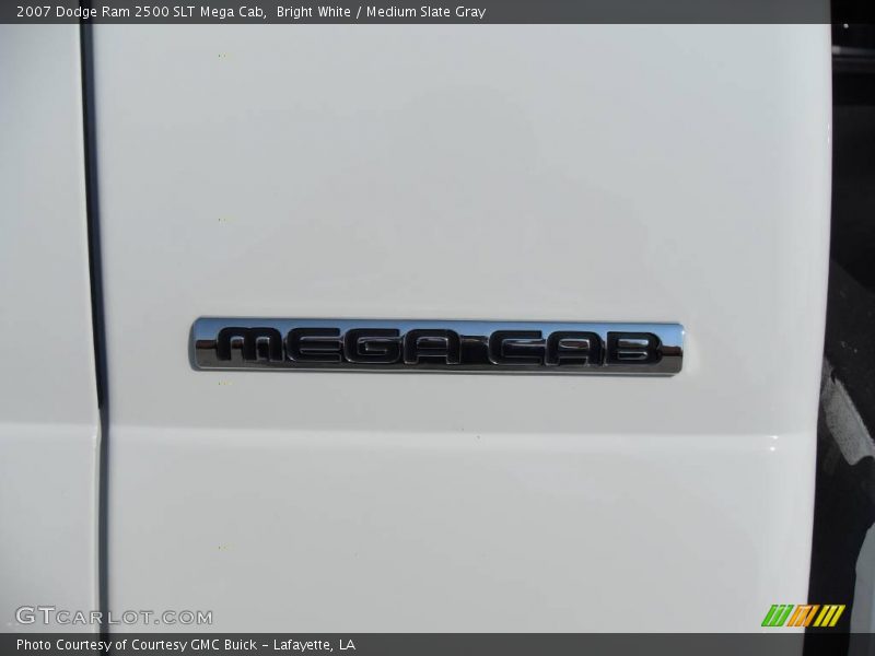 Bright White / Medium Slate Gray 2007 Dodge Ram 2500 SLT Mega Cab