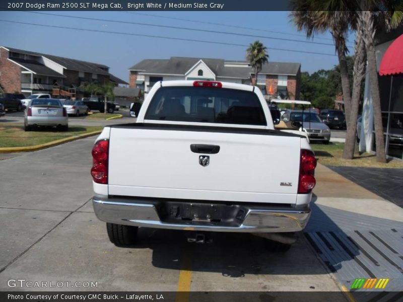 Bright White / Medium Slate Gray 2007 Dodge Ram 2500 SLT Mega Cab