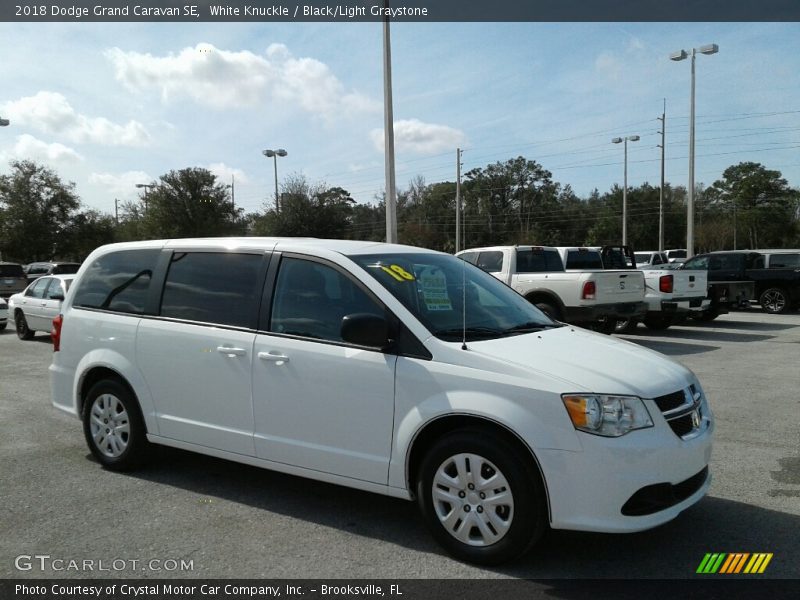 White Knuckle / Black/Light Graystone 2018 Dodge Grand Caravan SE