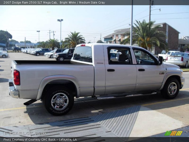 Bright White / Medium Slate Gray 2007 Dodge Ram 2500 SLT Mega Cab