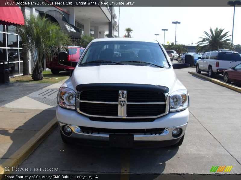 Bright White / Medium Slate Gray 2007 Dodge Ram 2500 SLT Mega Cab