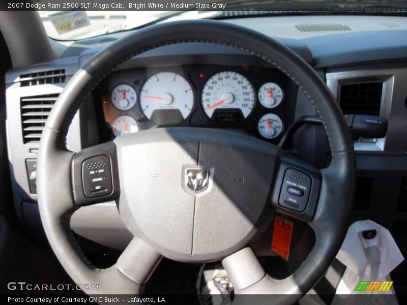 Bright White / Medium Slate Gray 2007 Dodge Ram 2500 SLT Mega Cab