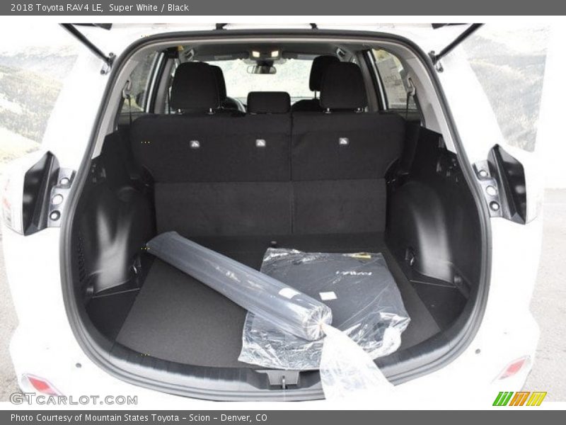 Super White / Black 2018 Toyota RAV4 LE