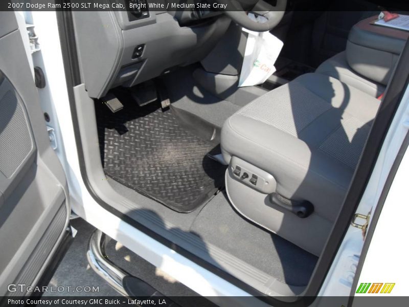 Bright White / Medium Slate Gray 2007 Dodge Ram 2500 SLT Mega Cab