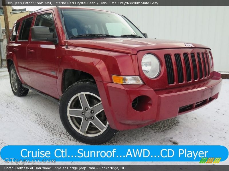 Inferno Red Crystal Pearl / Dark Slate Gray/Medium Slate Gray 2009 Jeep Patriot Sport 4x4