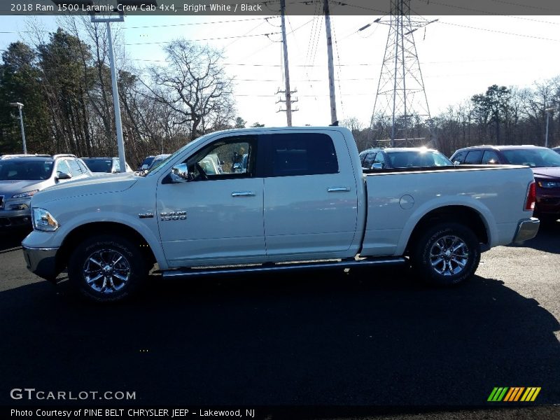 Bright White / Black 2018 Ram 1500 Laramie Crew Cab 4x4