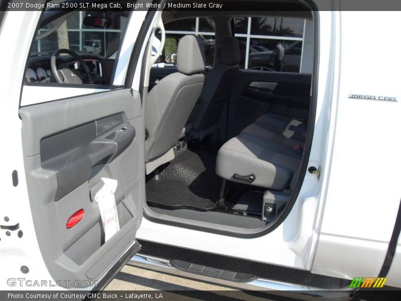 Bright White / Medium Slate Gray 2007 Dodge Ram 2500 SLT Mega Cab
