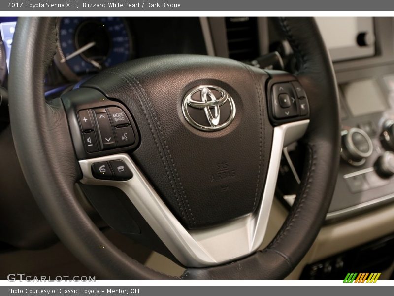 Blizzard White Pearl / Dark Bisque 2017 Toyota Sienna XLE