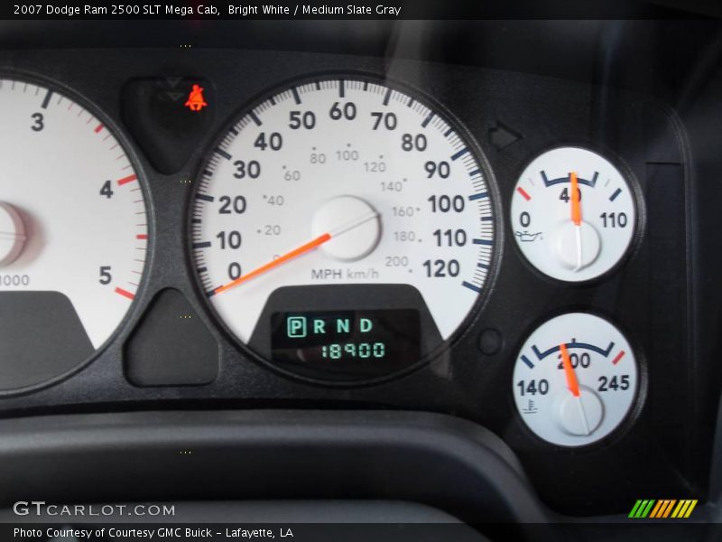 Bright White / Medium Slate Gray 2007 Dodge Ram 2500 SLT Mega Cab