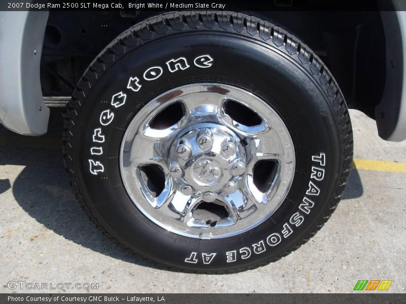 Bright White / Medium Slate Gray 2007 Dodge Ram 2500 SLT Mega Cab