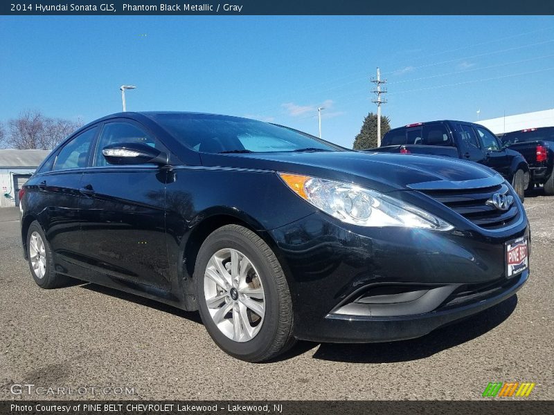 Phantom Black Metallic / Gray 2014 Hyundai Sonata GLS
