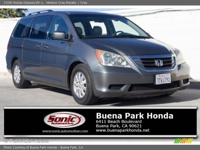 Nimbus Gray Metallic / Gray 2008 Honda Odyssey EX-L