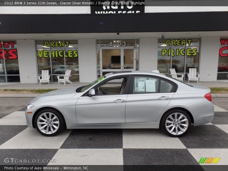 Glacier Silver Metallic / Everest Grey/Black Highlight 2012 BMW 3 Series 328i Sedan