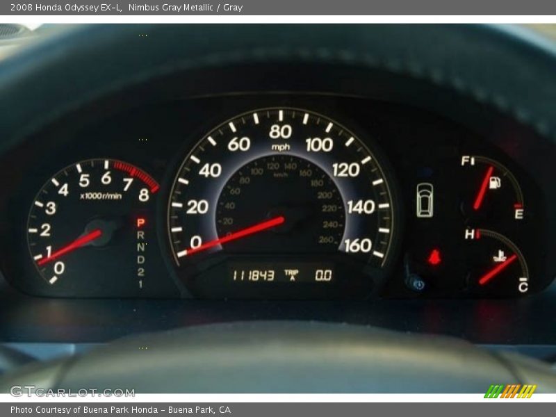 Nimbus Gray Metallic / Gray 2008 Honda Odyssey EX-L
