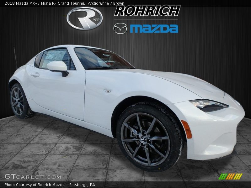 Arctic White / Brown 2018 Mazda MX-5 Miata RF Grand Touring