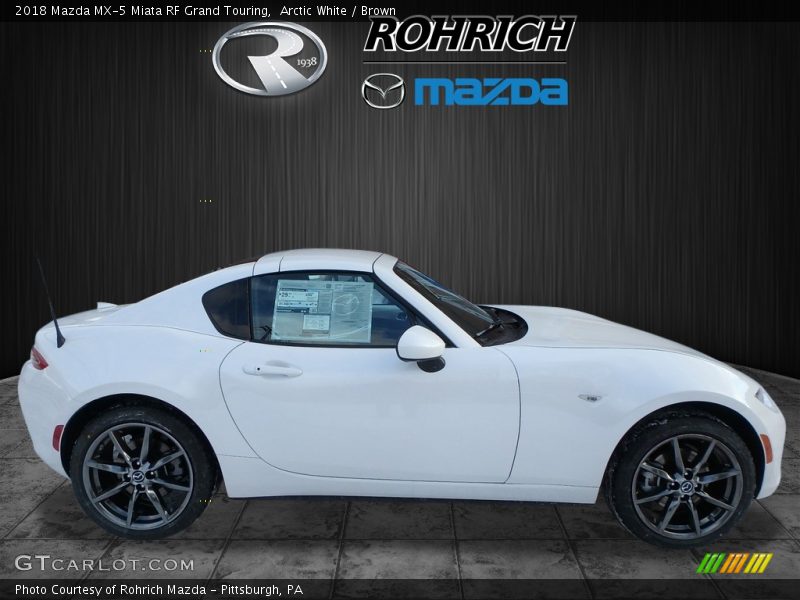 Arctic White / Brown 2018 Mazda MX-5 Miata RF Grand Touring