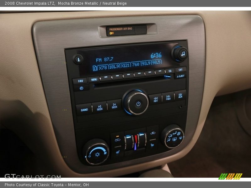 Mocha Bronze Metallic / Neutral Beige 2008 Chevrolet Impala LTZ