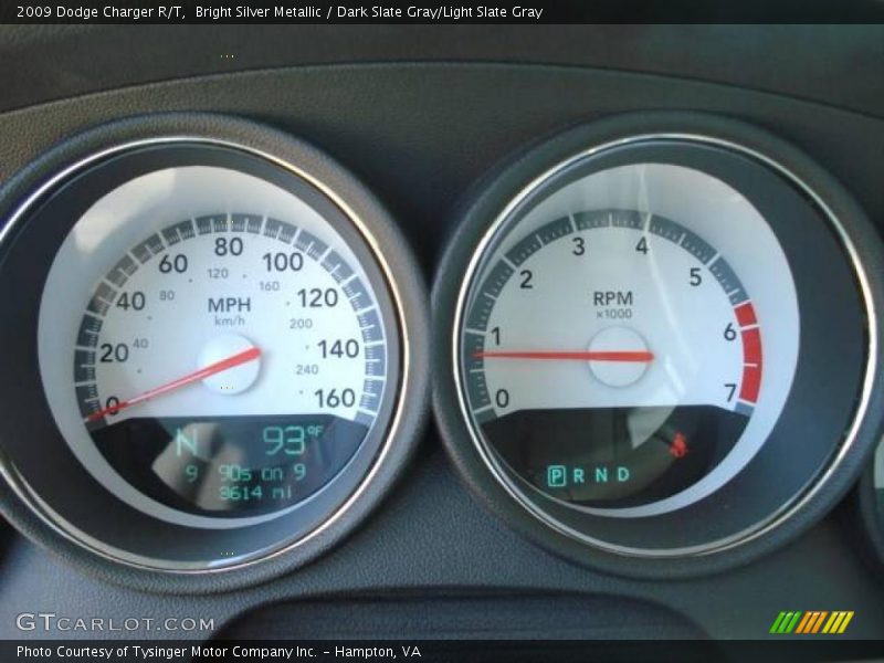 Bright Silver Metallic / Dark Slate Gray/Light Slate Gray 2009 Dodge Charger R/T