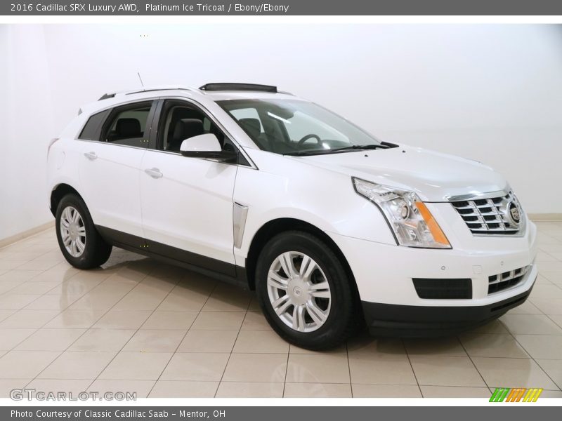 Platinum Ice Tricoat / Ebony/Ebony 2016 Cadillac SRX Luxury AWD