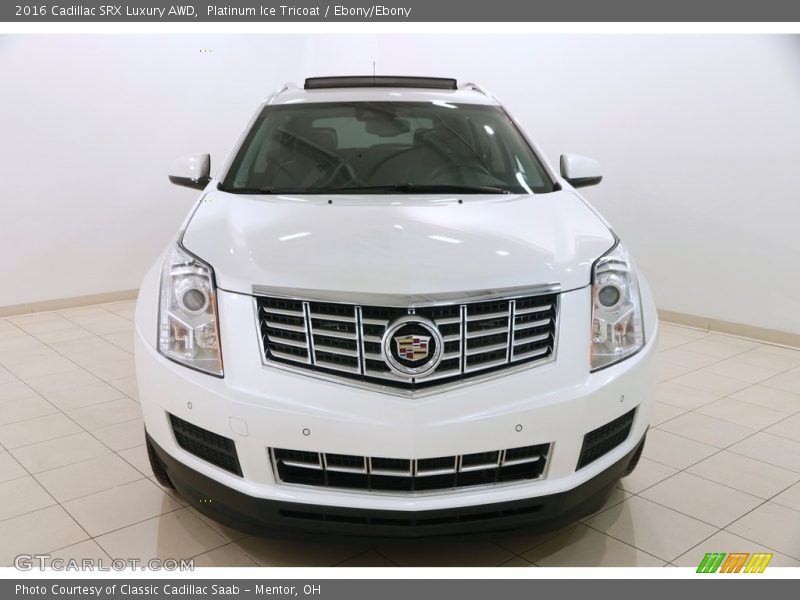 Platinum Ice Tricoat / Ebony/Ebony 2016 Cadillac SRX Luxury AWD