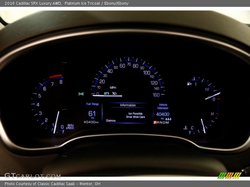 Platinum Ice Tricoat / Ebony/Ebony 2016 Cadillac SRX Luxury AWD