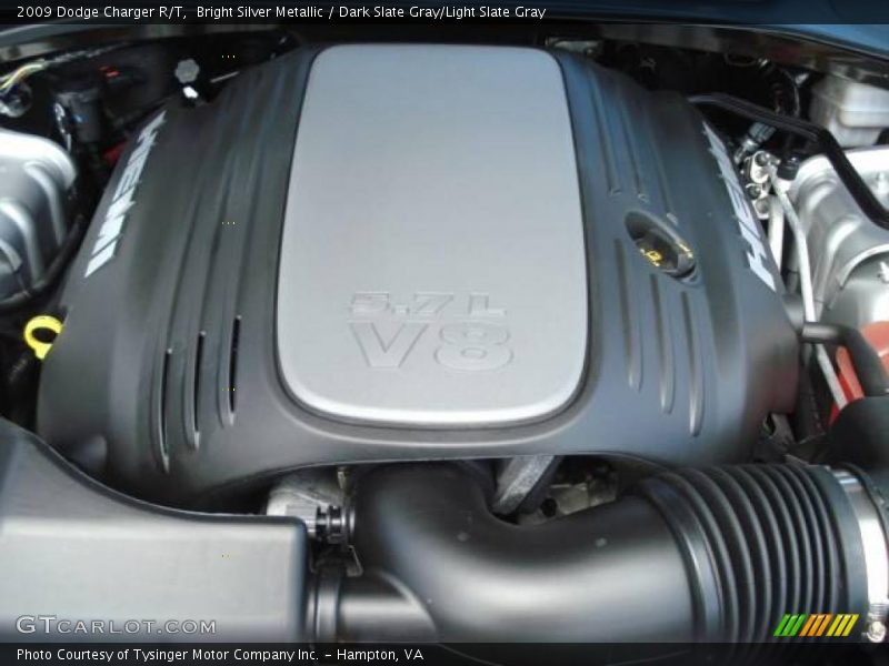 Bright Silver Metallic / Dark Slate Gray/Light Slate Gray 2009 Dodge Charger R/T