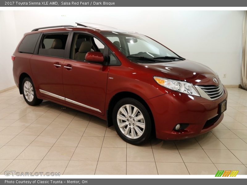 Salsa Red Pearl / Dark Bisque 2017 Toyota Sienna XLE AWD