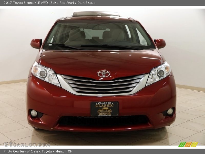 Salsa Red Pearl / Dark Bisque 2017 Toyota Sienna XLE AWD