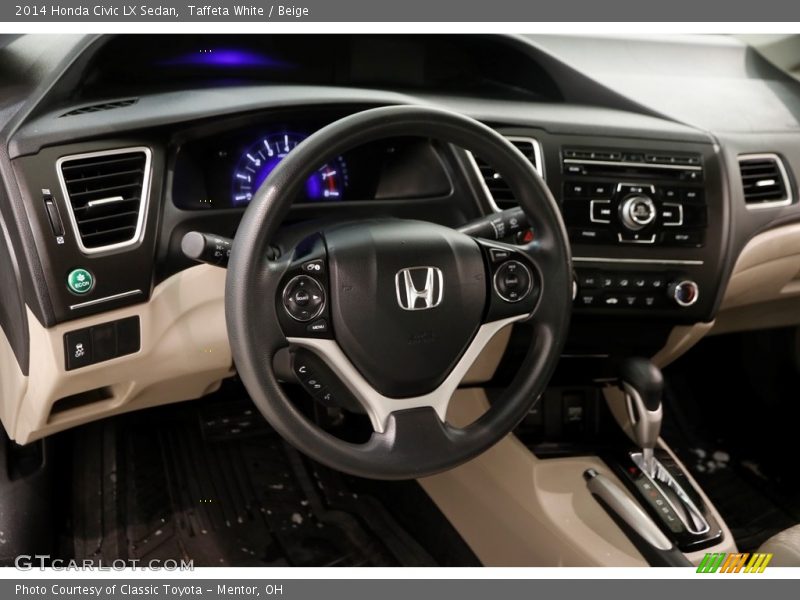 Taffeta White / Beige 2014 Honda Civic LX Sedan