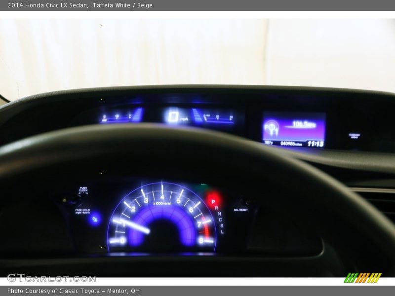 Taffeta White / Beige 2014 Honda Civic LX Sedan