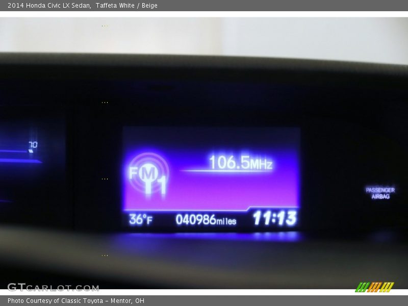 Taffeta White / Beige 2014 Honda Civic LX Sedan