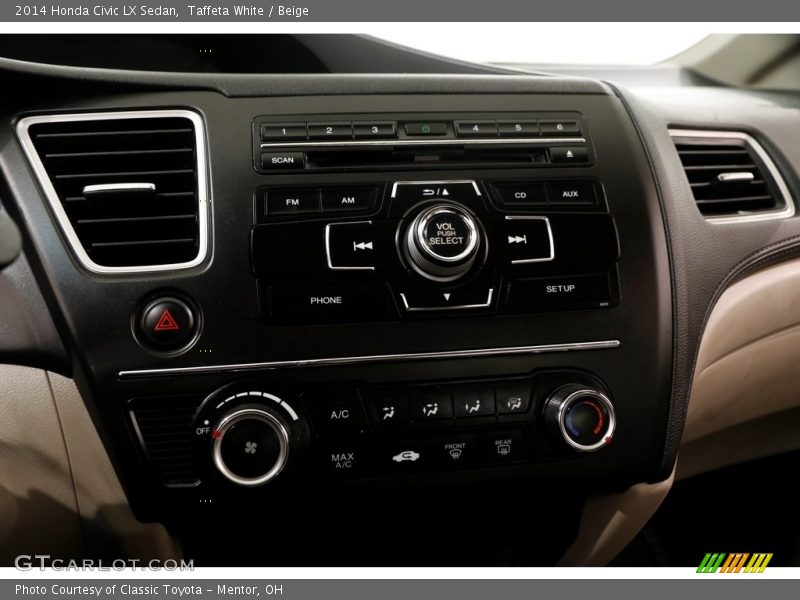 Taffeta White / Beige 2014 Honda Civic LX Sedan