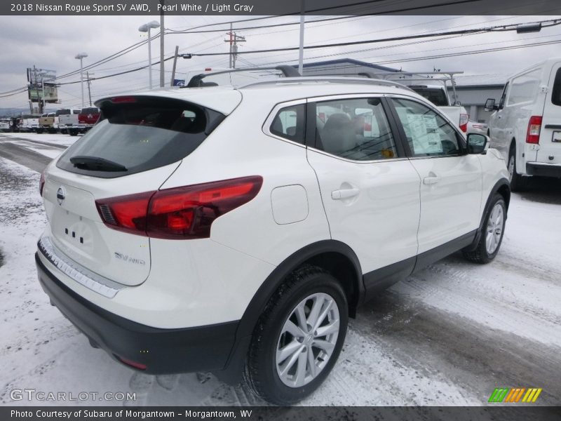 Pearl White / Light Gray 2018 Nissan Rogue Sport SV AWD