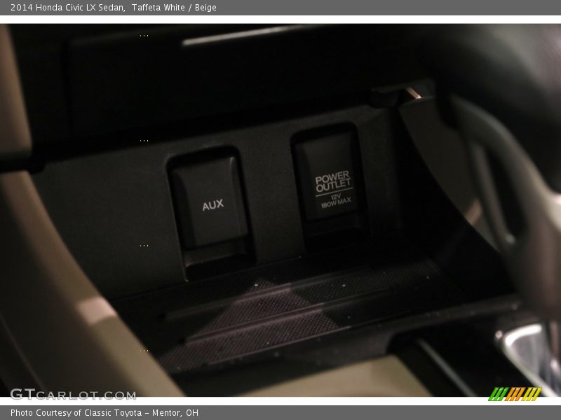 Taffeta White / Beige 2014 Honda Civic LX Sedan
