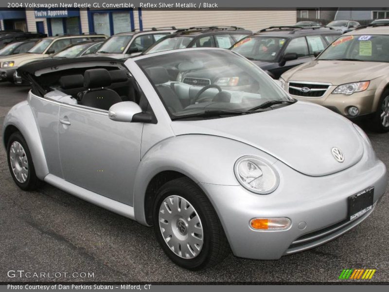 Reflex Silver Metallic / Black 2004 Volkswagen New Beetle GL Convertible