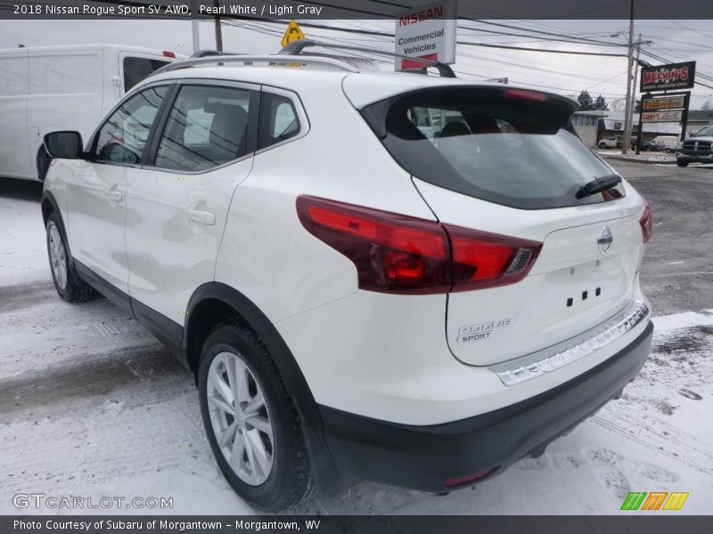 Pearl White / Light Gray 2018 Nissan Rogue Sport SV AWD