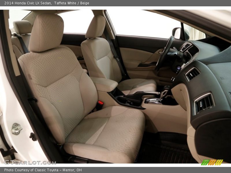 Taffeta White / Beige 2014 Honda Civic LX Sedan