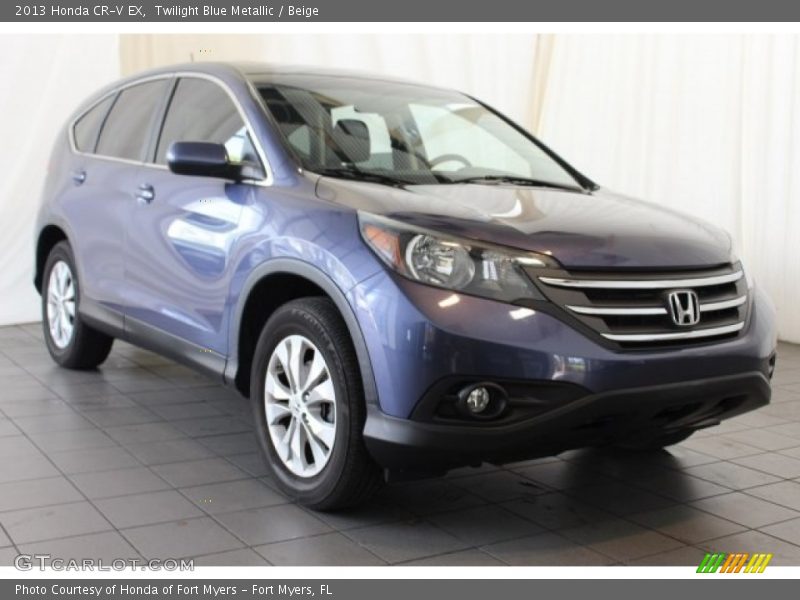 Twilight Blue Metallic / Beige 2013 Honda CR-V EX