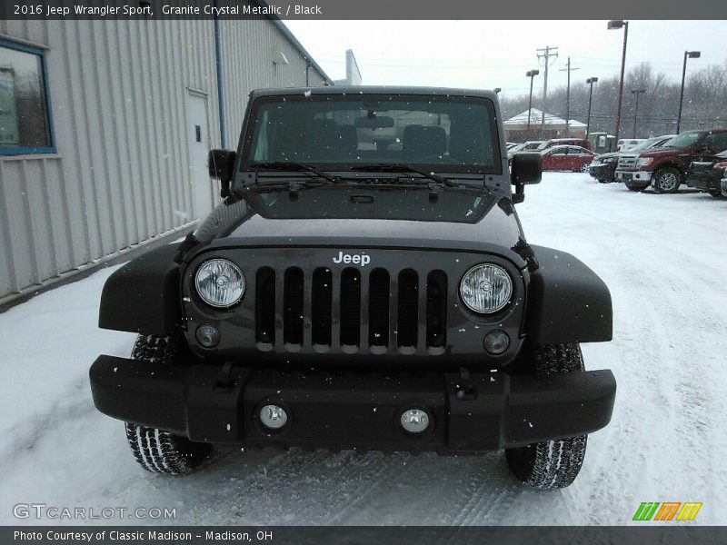 Granite Crystal Metallic / Black 2016 Jeep Wrangler Sport