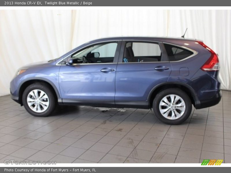 Twilight Blue Metallic / Beige 2013 Honda CR-V EX