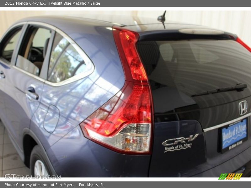 Twilight Blue Metallic / Beige 2013 Honda CR-V EX