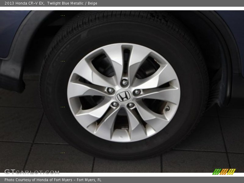 Twilight Blue Metallic / Beige 2013 Honda CR-V EX