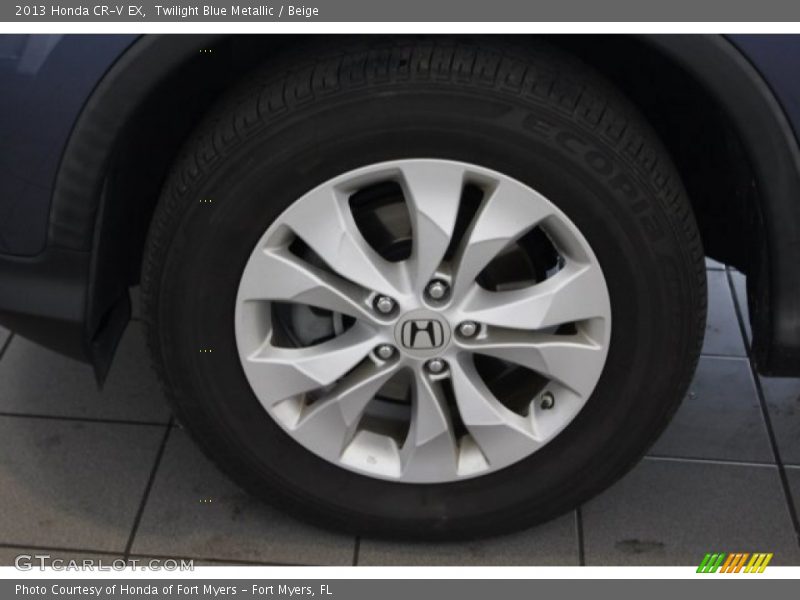 Twilight Blue Metallic / Beige 2013 Honda CR-V EX