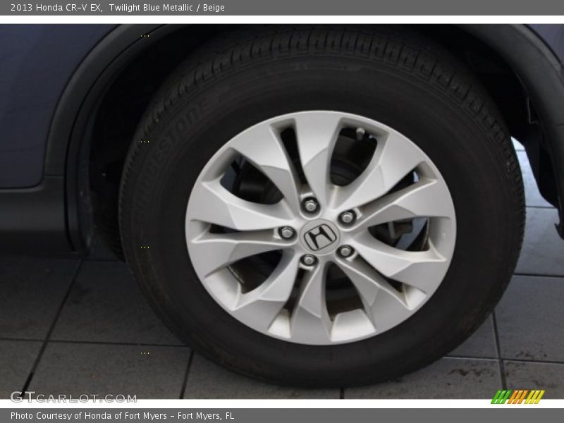 Twilight Blue Metallic / Beige 2013 Honda CR-V EX