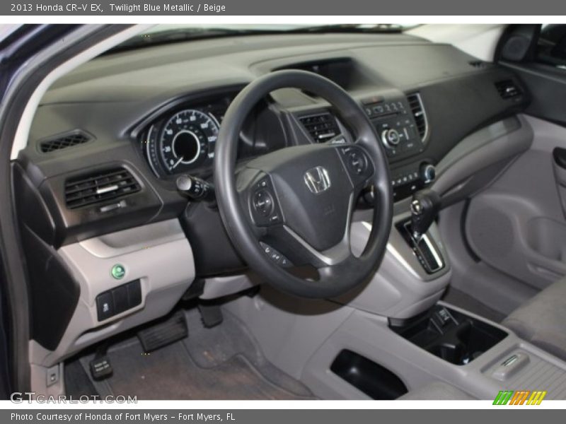 Twilight Blue Metallic / Beige 2013 Honda CR-V EX